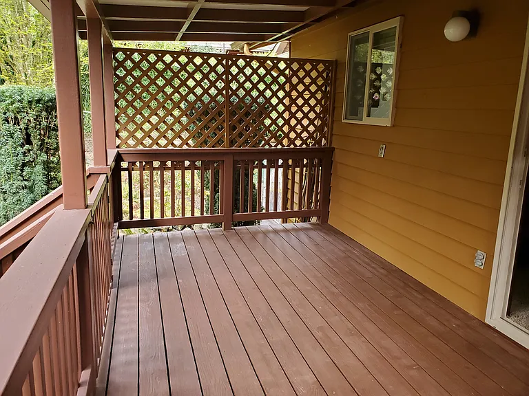 Private back deck