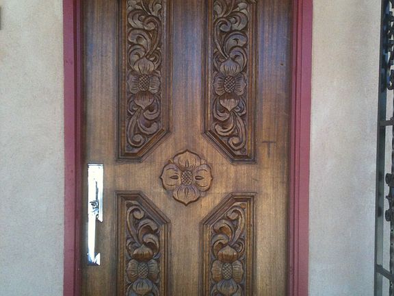 Carved Solid Wood Front Door