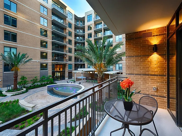Experience comfortable outdoor living with a calming view.