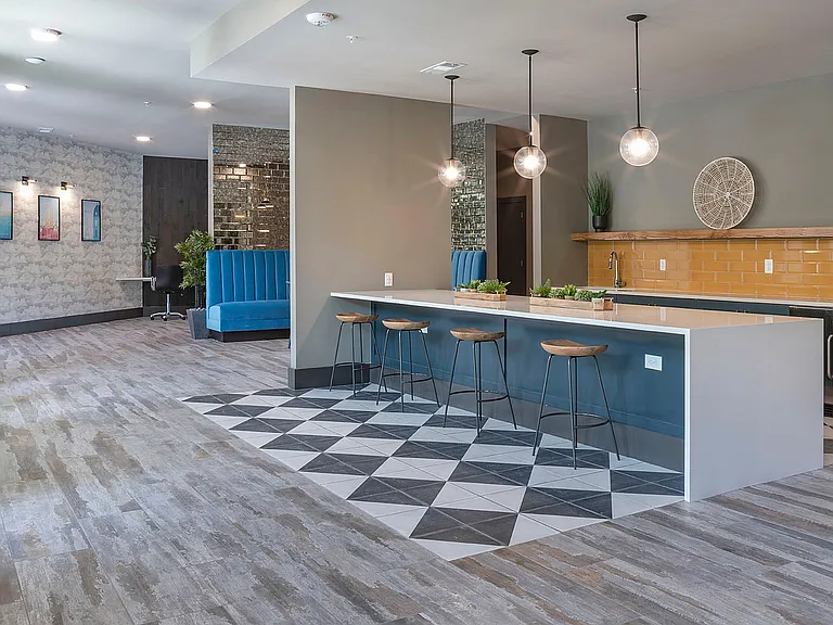 Experience elegance and comfort in this beautifully designed lounge and kitchen space.