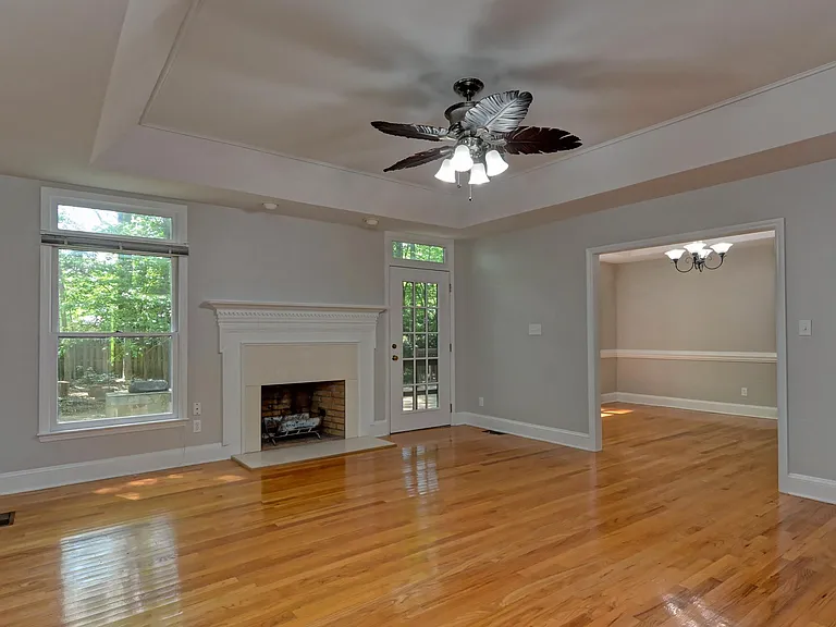 great room open to dining room and foyer/entry