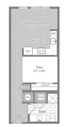Floor plan A1 - Studio with Den