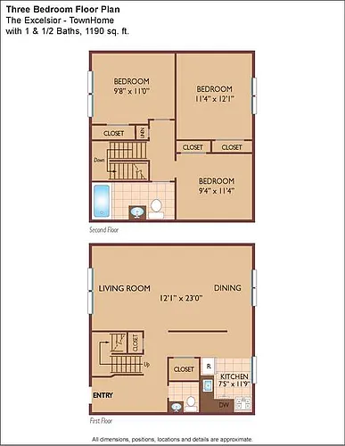 Floor plan $2.95/sq.ft. - The Excelsior-TownHome