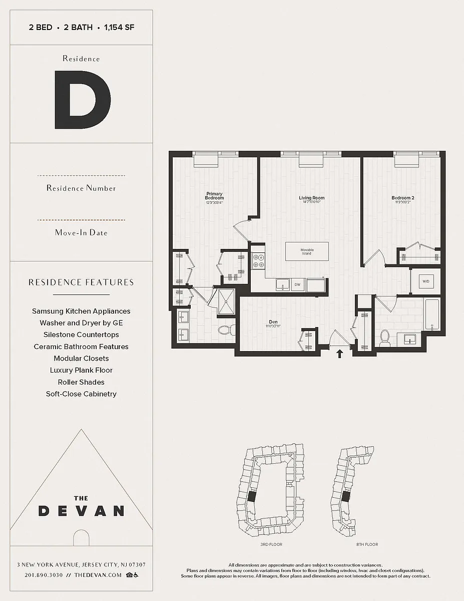 Floor plan 2 Bed 2 Bath D
