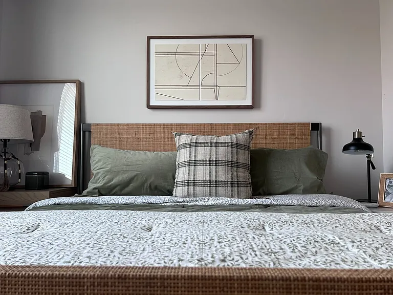 Headboard and picture