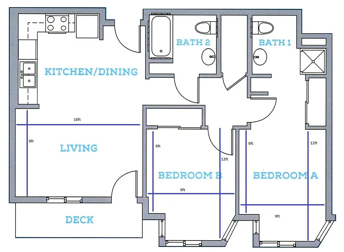 Floor plan 2x2A