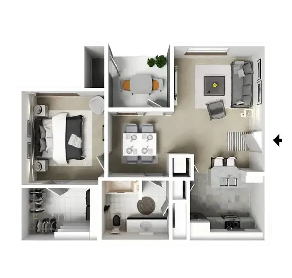 Floor plan One Bedroom