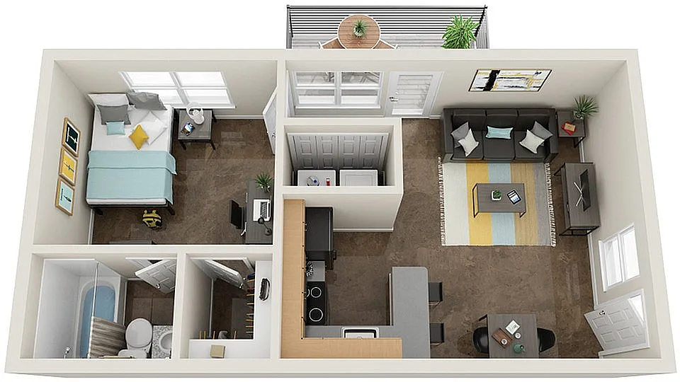 Floor plan Bobcat Renovated Furnished