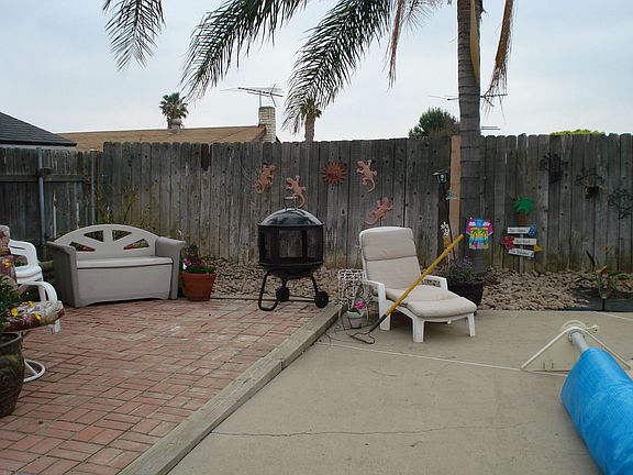 brick area by pool