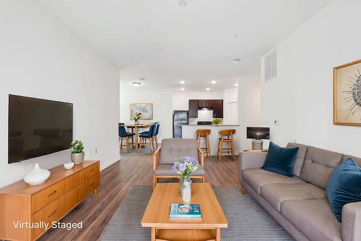 Staged living and dining for one bedroom - Duval Station Landing