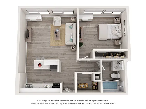 Floor plan 1 Bedroom East Tower Premium