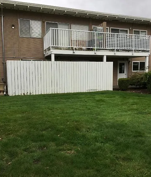 Fenced patio