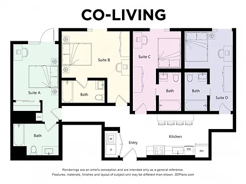 Floor plan 4A Co-Living