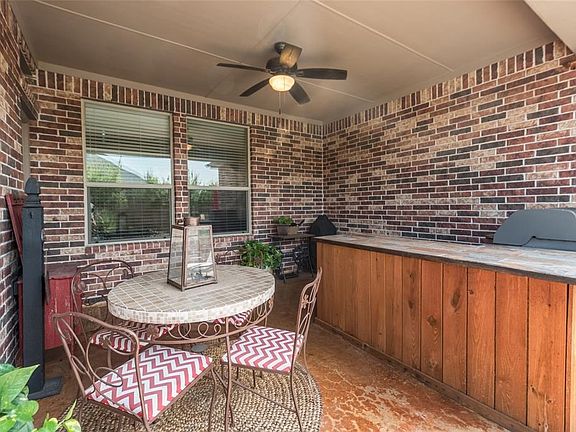 View of Covered Patio and Custom Outdoor Bar Area