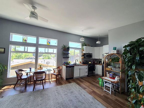 Main living area and full kitchen