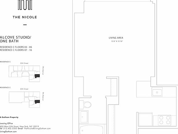 2nd image of 400 W 55th St APT 10C