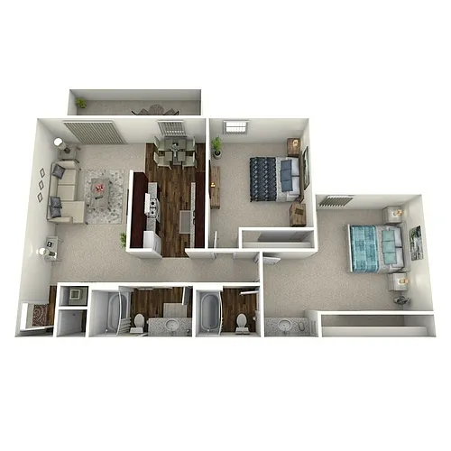 Floor plan Timbers- 2 Bed 2 Bath