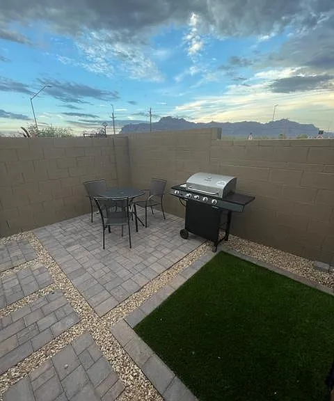 Superstition mountain views directly behind home
