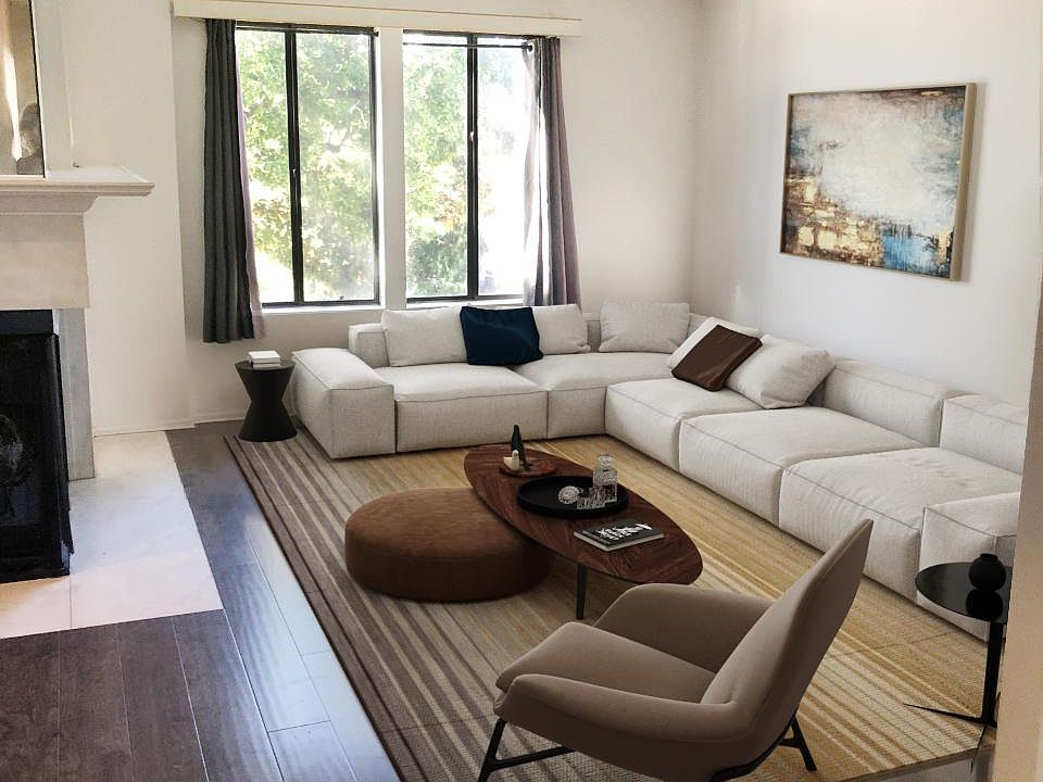 Staged living room