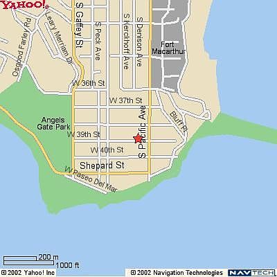 Map of Pt Fermin San Pedro area