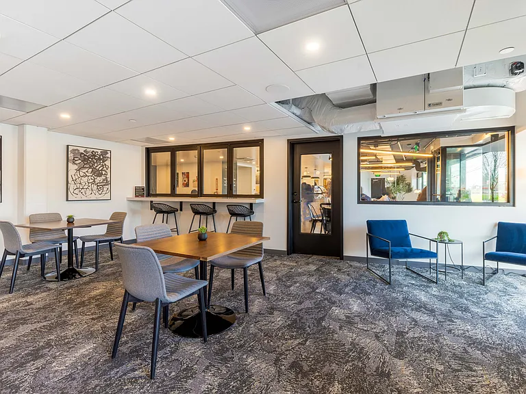 The Blend, Wi-Fi Lounge is adjacent to Pilgrim Coffeehouse located inside Geo.