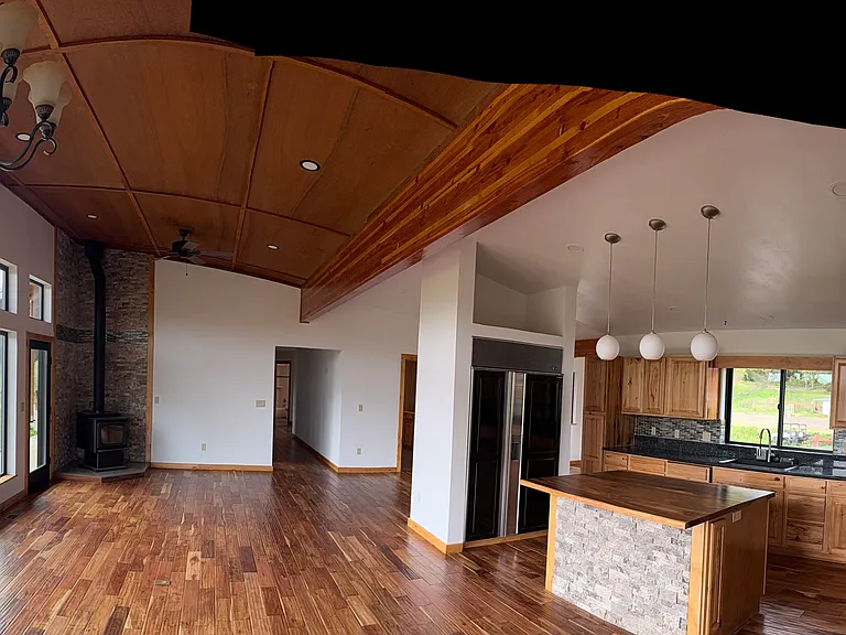 Current panorama of great-room -kitchen