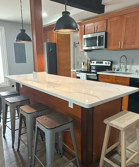 large kitchen island