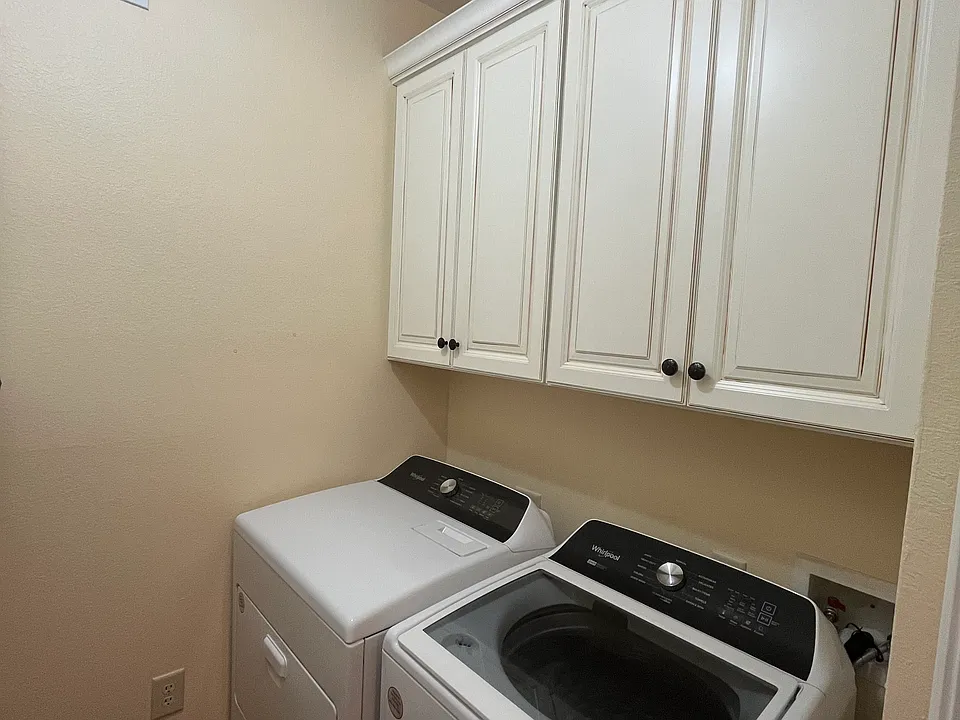 In-unit laundry room. Tons of storage