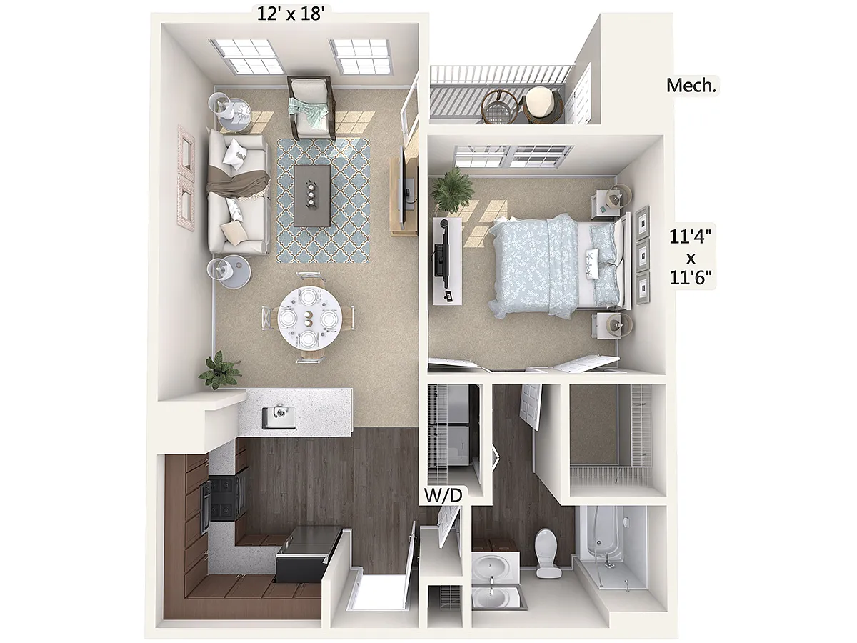 Floor plan A2-S-Upper