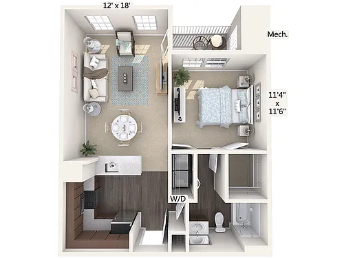Floor plan A2-S-Upper