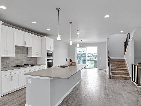 Large dining room area with a view