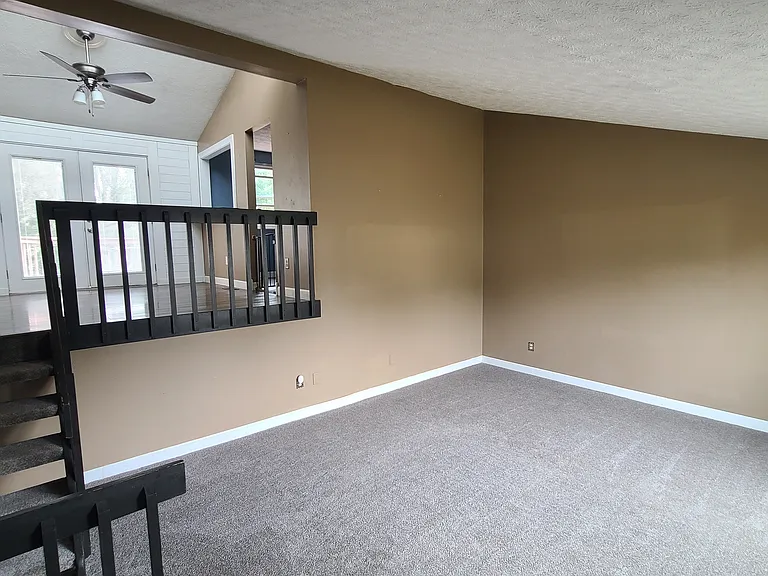 Living Room with vaulted ceilings