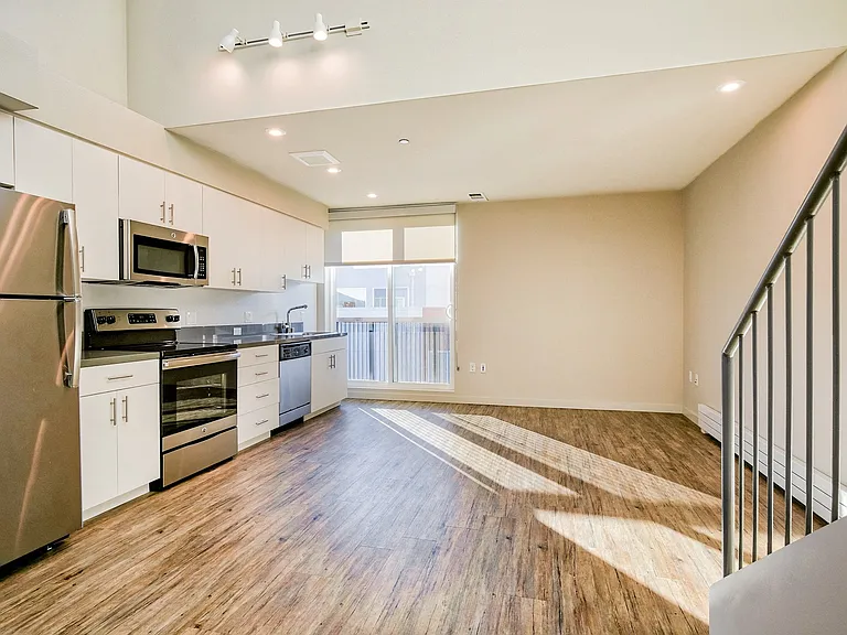 Modern kitchen with stainless steel appliances