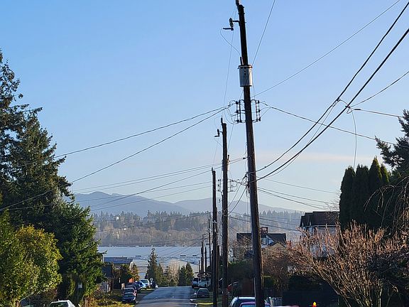 View of Lake Washington from the street.