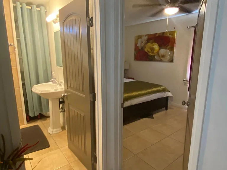 Hall leading to Bedroom and Bathroom.