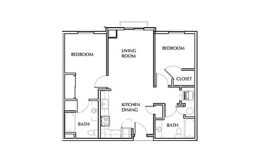 Floor plan 2 Bedroom