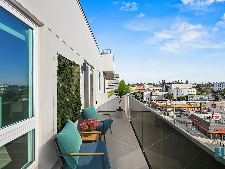 Penthouse Level Patio with Views of the City - Palm Floor Plan