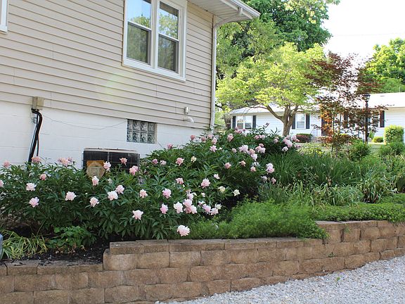 retaining wall and garden