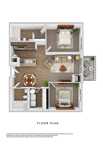 Floor plan 2 Bedroom 2 Bathroom