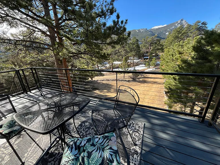 More Front Deck -Notch and Twin Sisters Peak in the distance
