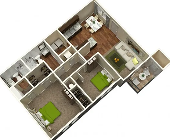 2 Bedroom 2 Bath 1192 2 Bedroom 2 Bath 1192
