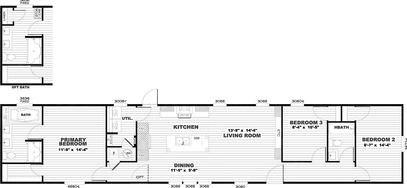 3 Bed 2 Bath Single Section Plan, Stonewood Ranch, Sanger, TX 76266
