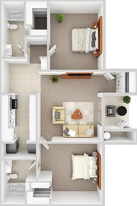 2 Bedroom 2 Bath 2 Bedroom 2 Bath