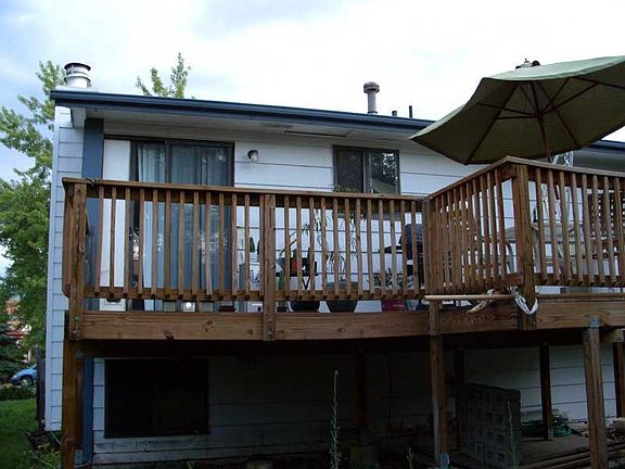 View of the deck from the back yard