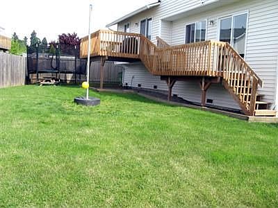 Back Yard With Two Decks