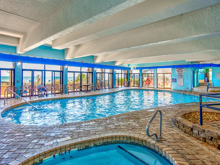 Indoor pool and hot tub