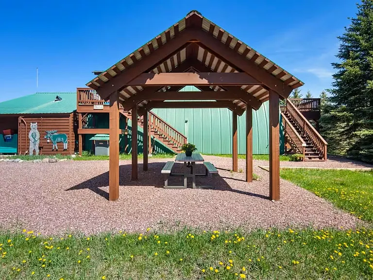 Pergola with seating