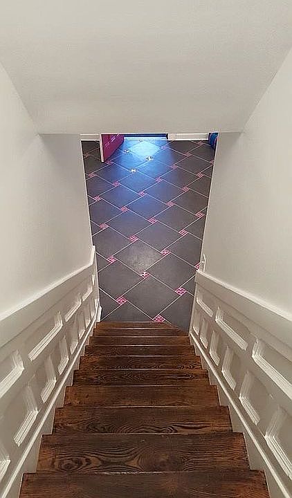 View from top of staircase