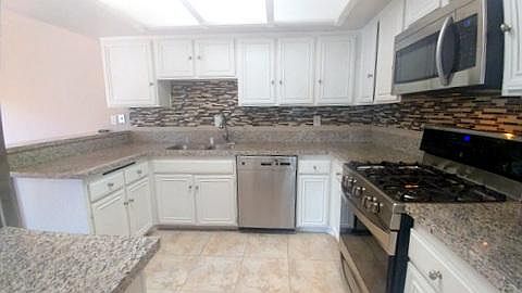 Updated kitchen with gas range
