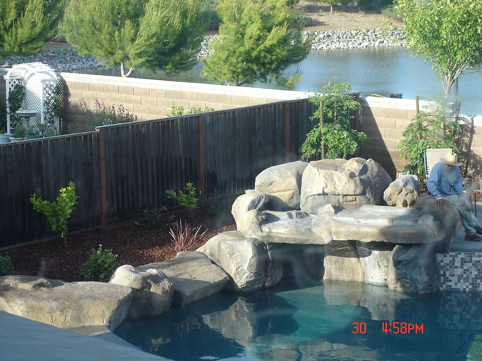 waterfall, pool area
